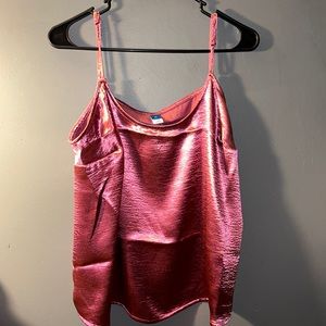 OLD NAVY pink satin tanktop